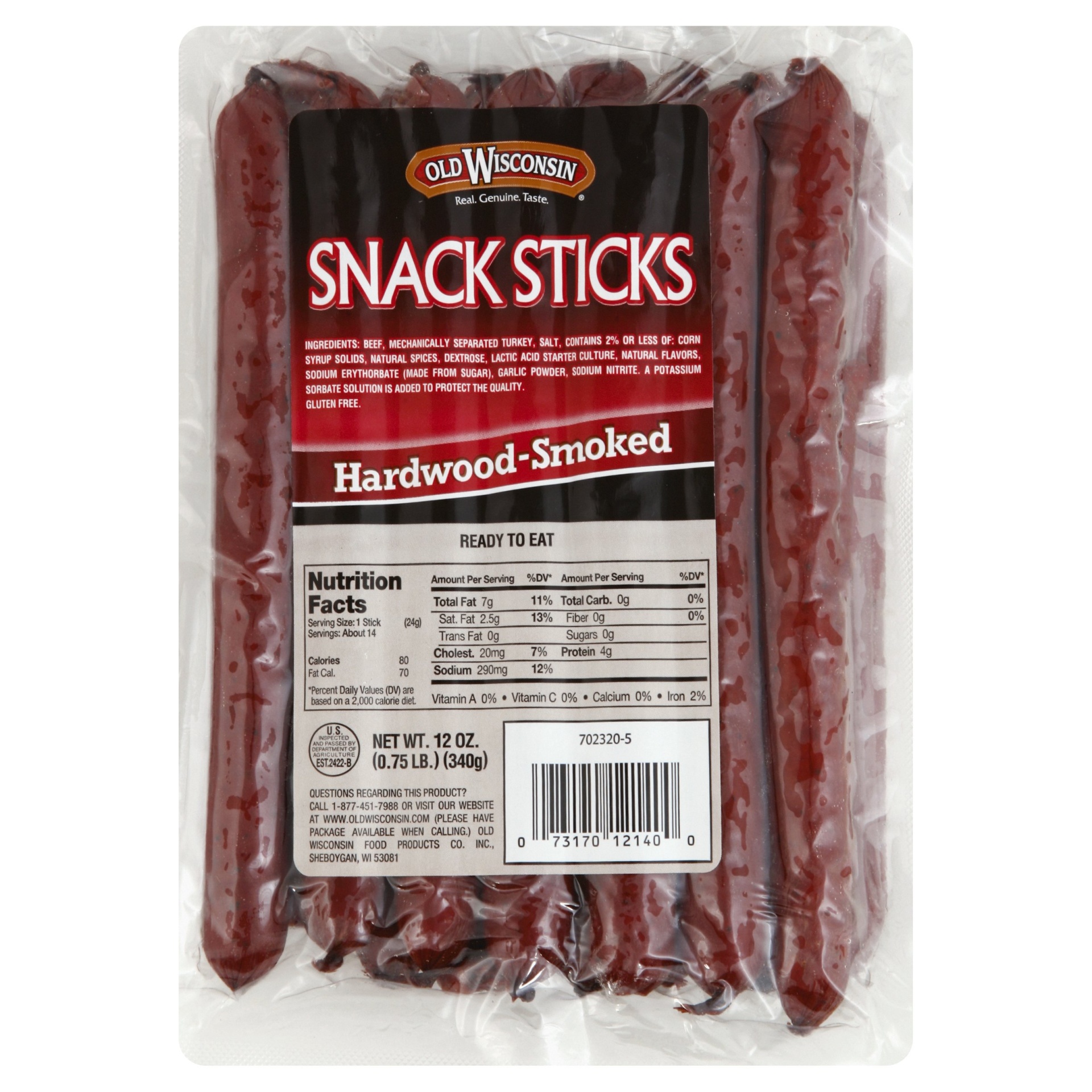 slide 1 of 6, Old Wisconsin Snack Sticks 12 oz, 12 oz