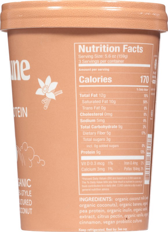 slide 4 of 5, Cocojune Organic Greek-Style Cultured Coconut Vanilla Unsweetened Yogurt 16.8 oz, 16.8 oz
