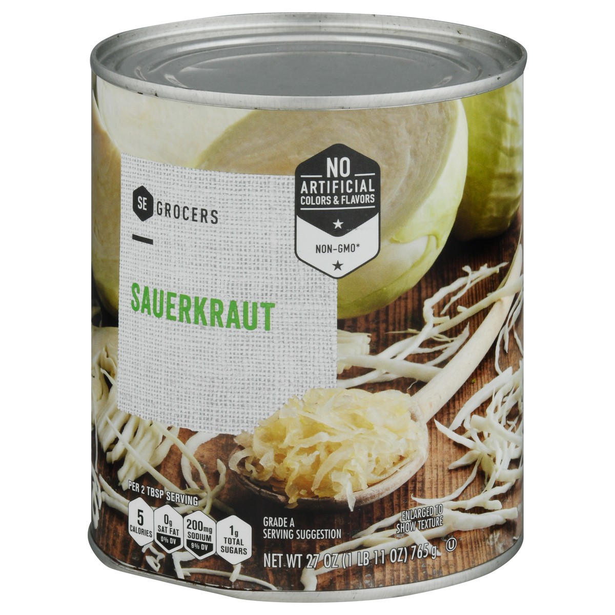 slide 11 of 11, SE Grocers Sauerkraut, 27 oz