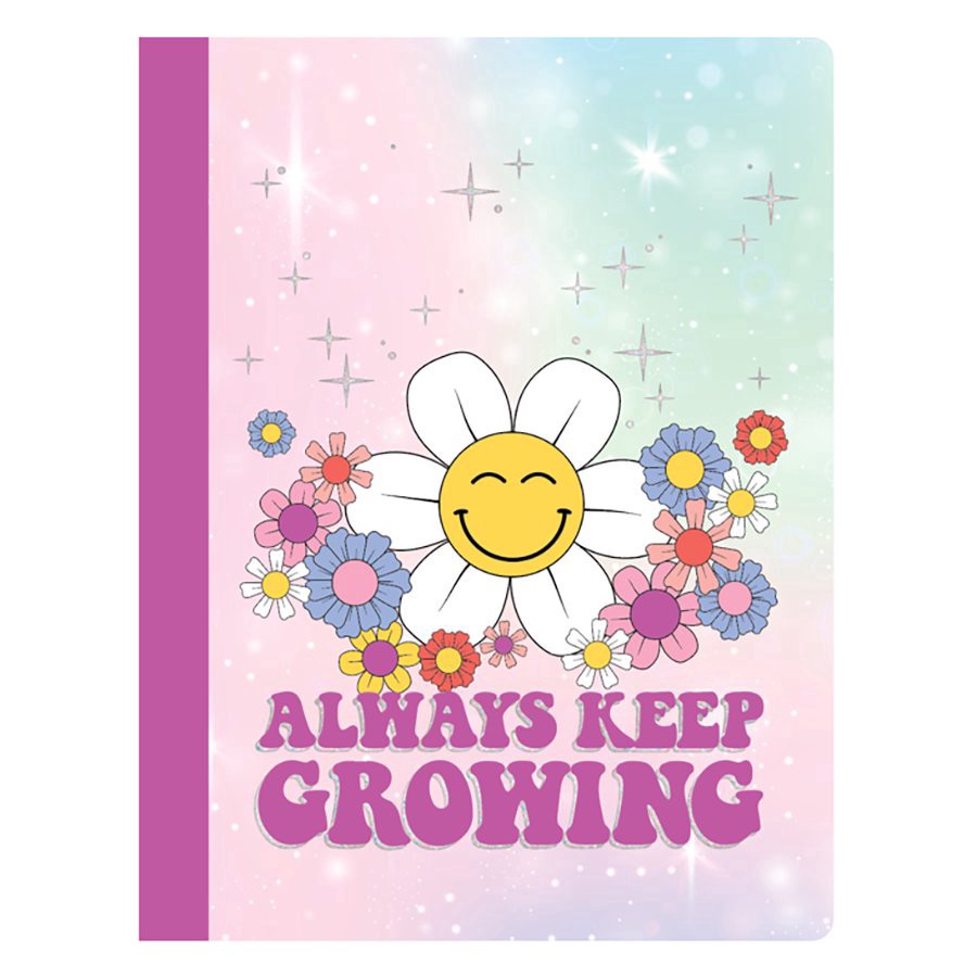 slide 1 of 1, Eccolo Composition Notebook - Always Keep Growing, 7.5 in x 9.75 in