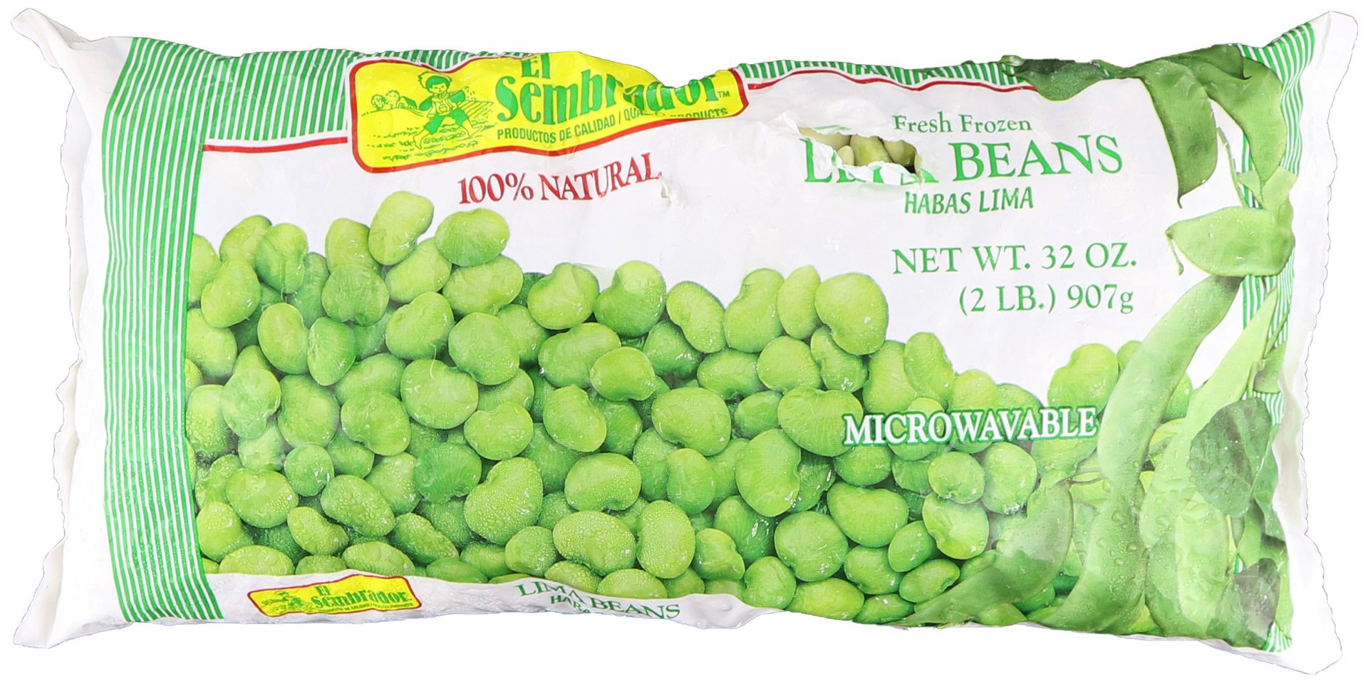 slide 1 of 1, El Sembrador Microwaveable Baby Lima Beans, 32 oz