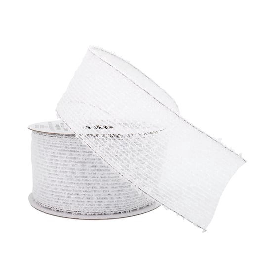 slide 1 of 4, 1.5" X 3yd. Sheer Wired Ribbon By Celebrate It, 1.5 in x 3 yd