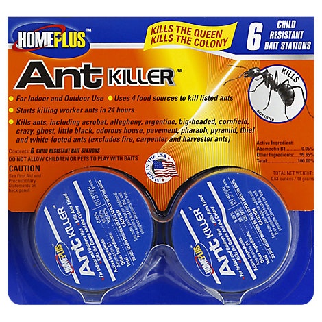 slide 1 of 1, Homeplus Ant Killer Child-Resistant Bait Stations, 4 ct