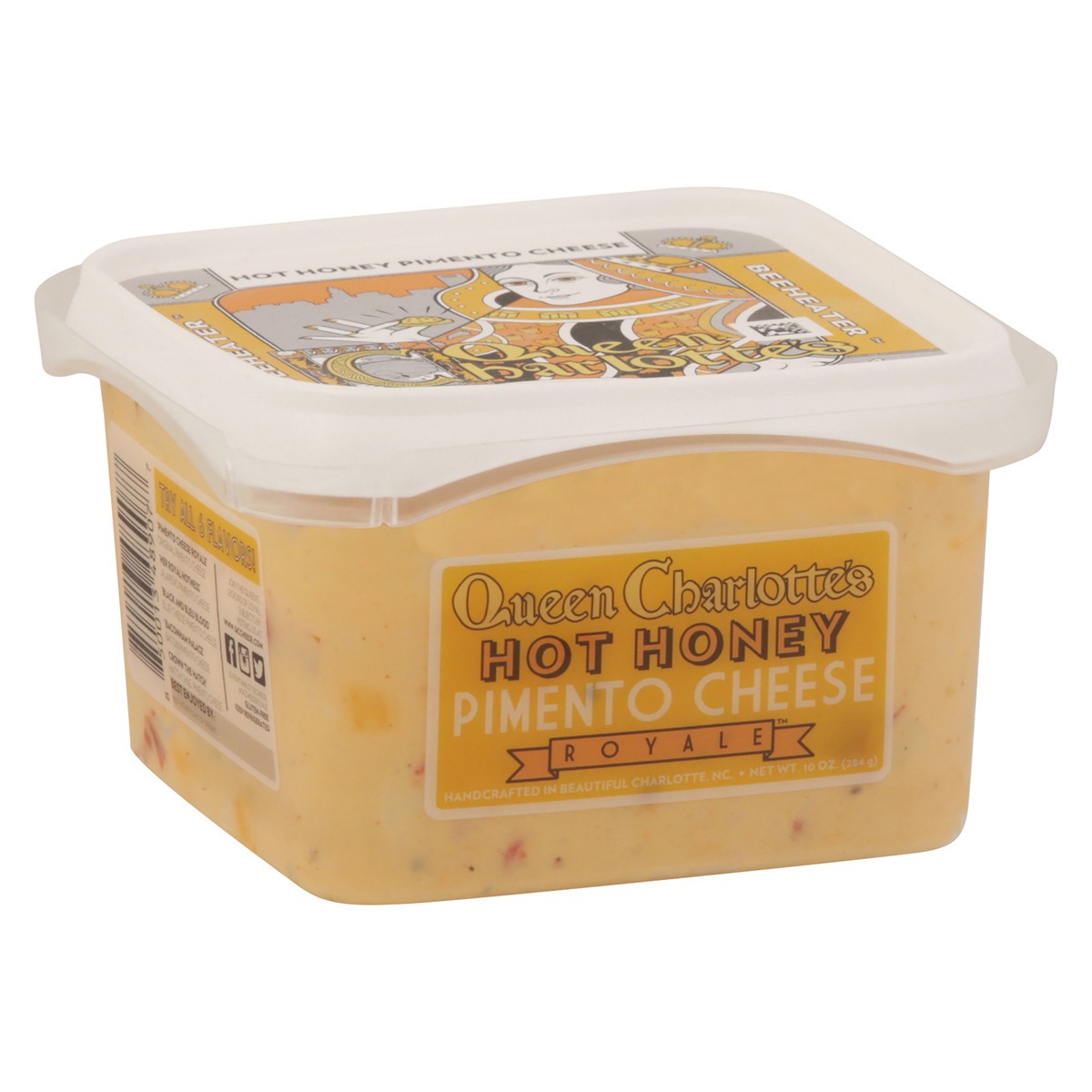 slide 4 of 4, Queen Charlotte's Pimento Cheese, Hot Honey, 10 oz