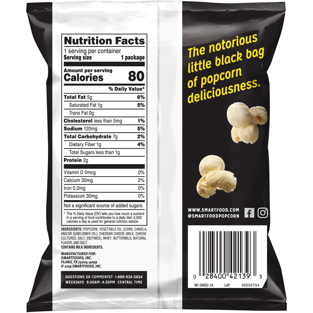 slide 8 of 9, Smartfood Popcorn, 0.5 oz