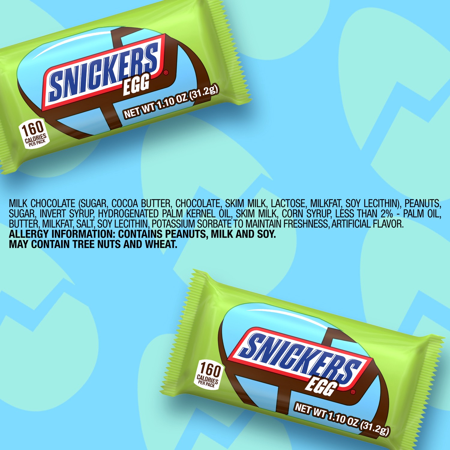 slide 3 of 8, SNICKERS Milk Chocolate Easter Egg Candy Bar, 1.1 oz, 1.1 oz