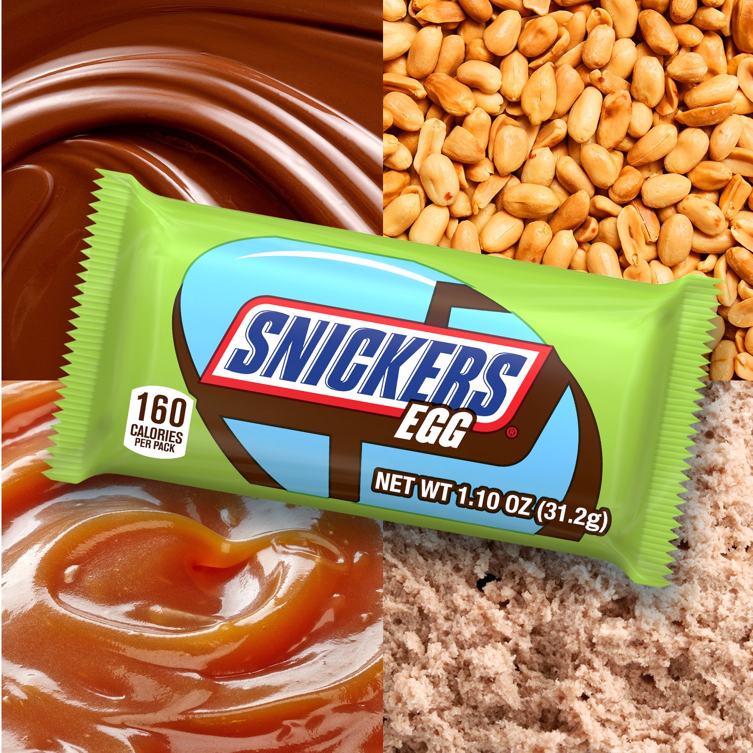 slide 6 of 8, SNICKERS Milk Chocolate Easter Egg Candy Bar, 1.1 oz, 1.1 oz