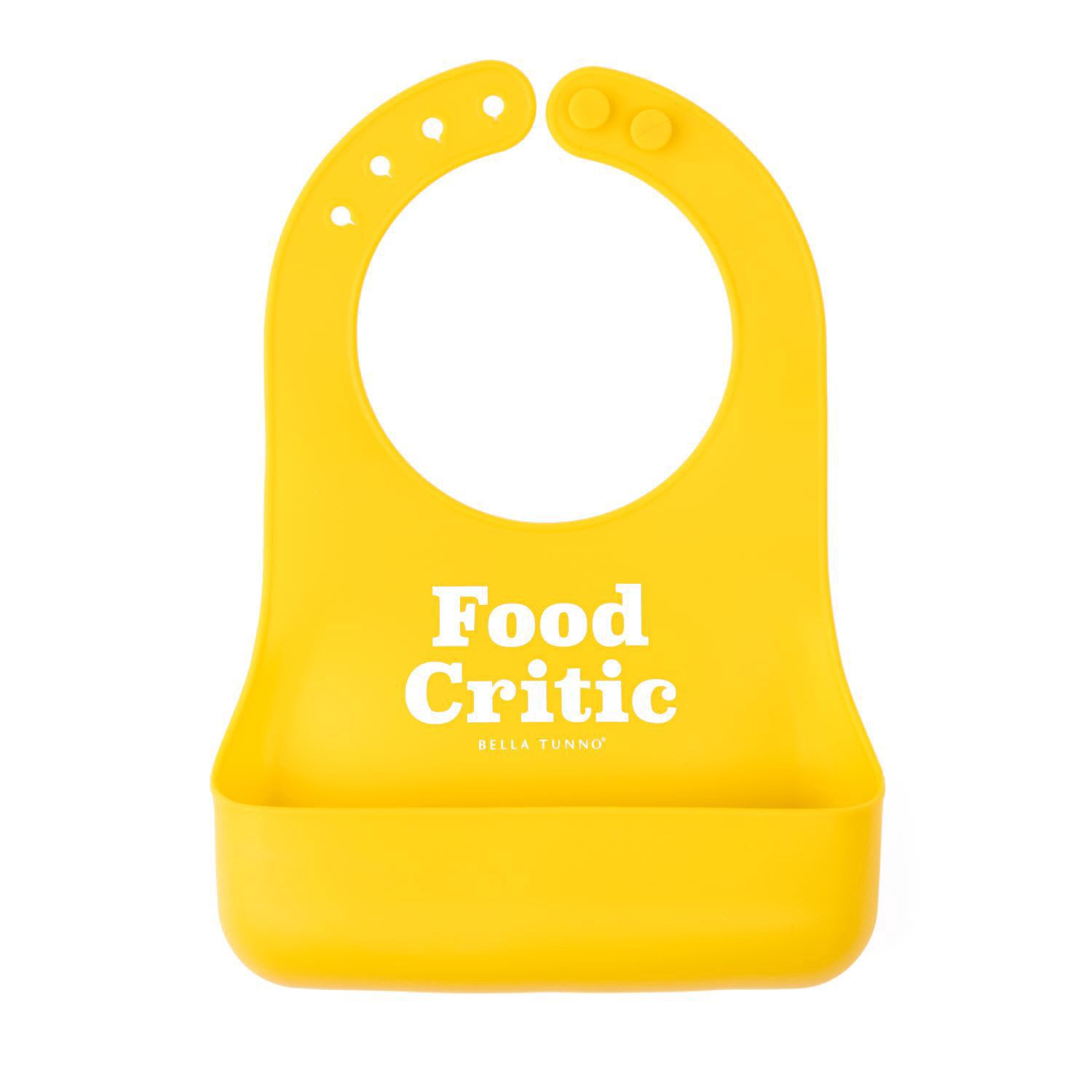 slide 1 of 1, Bella Tunno Silicone Beginner Bib Food Critic, 1 ct
