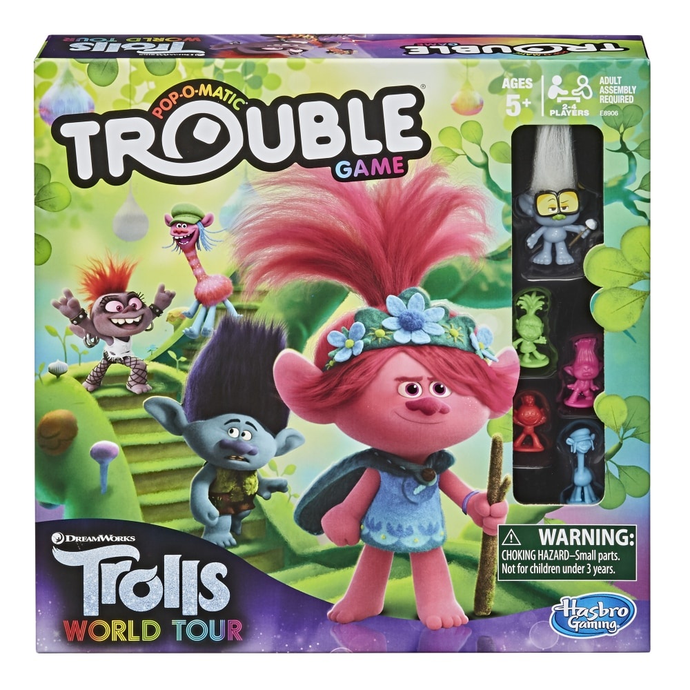 slide 1 of 1, Hasbro Gaming Dreamworks Trolls World Tour Pop-O-Matic Trouble Board Game, 1 ct