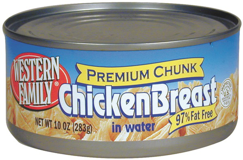 slide 1 of 1, Western Family Chicken Prem Cnk White, 10 oz