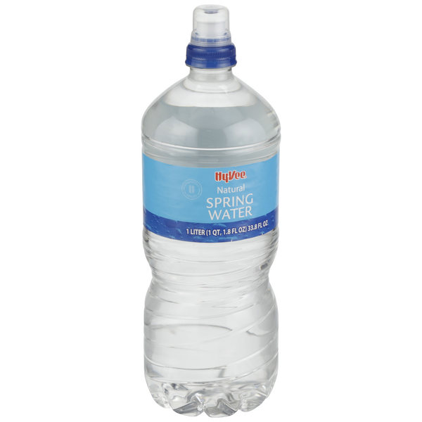 slide 1 of 1, Hy-vee Natural Spring Water - 33.8 fl oz, 33.8 fl oz