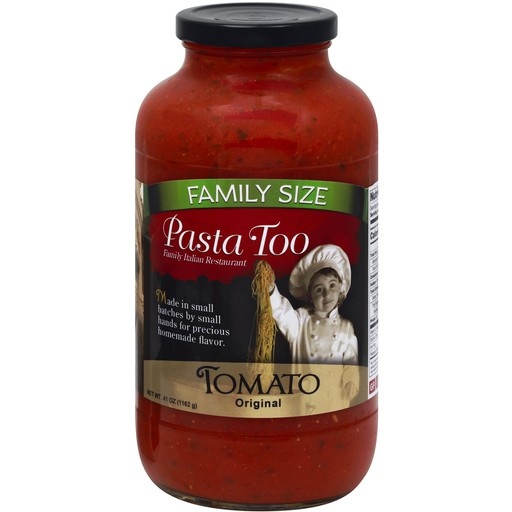 slide 1 of 1, Pasta Too Pasta Sauce, Tomato, Original, 41 oz