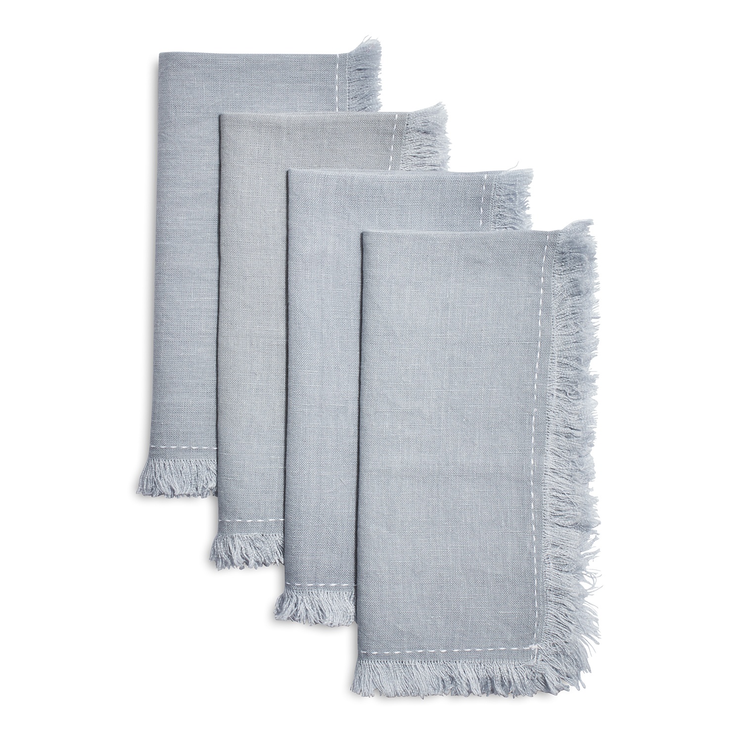 slide 1 of 1, Sur La Table Frayed Linen Napkins, Sky, 4 ct