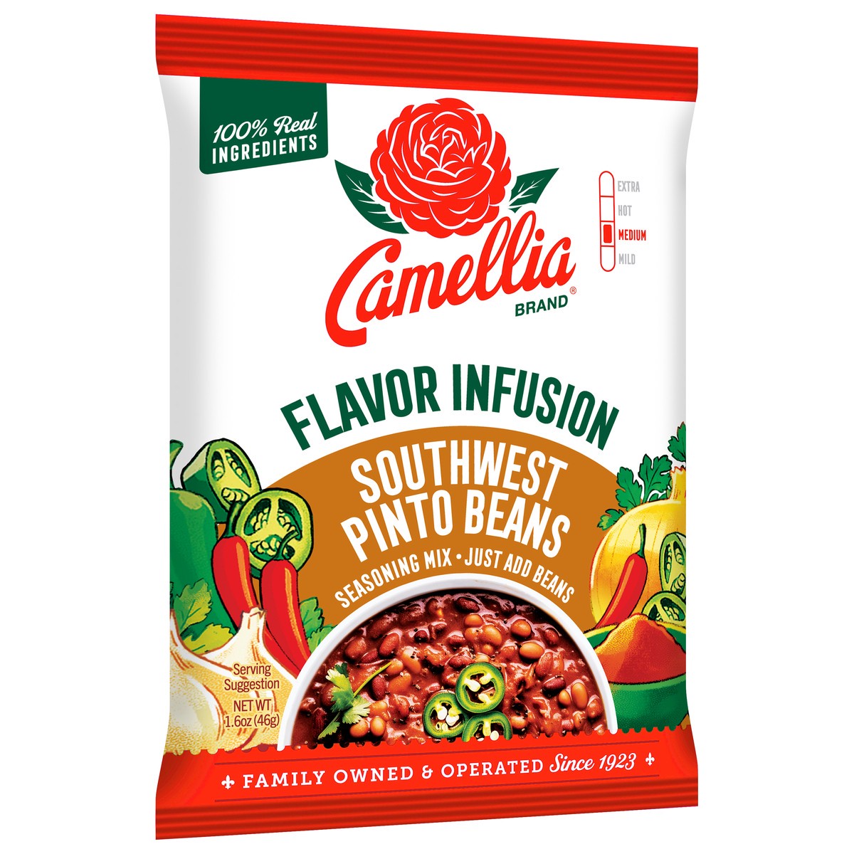 slide 2 of 4, Camellia Medium Southwest Pinto Beans Seasoning Mix 1.6 oz, 1.6 oz