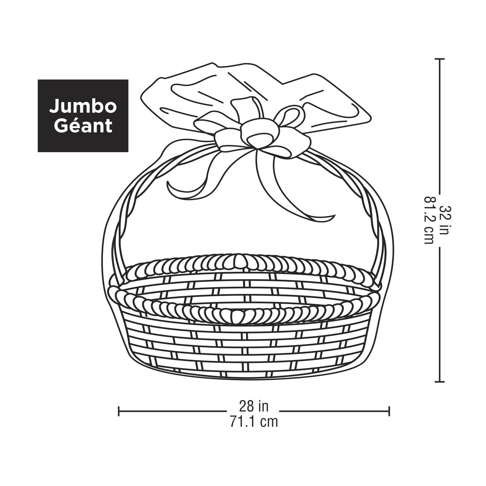 slide 4 of 4, Jumbo Clear Basket Gift Bags By Celebrate It, 12ct., 12 ct