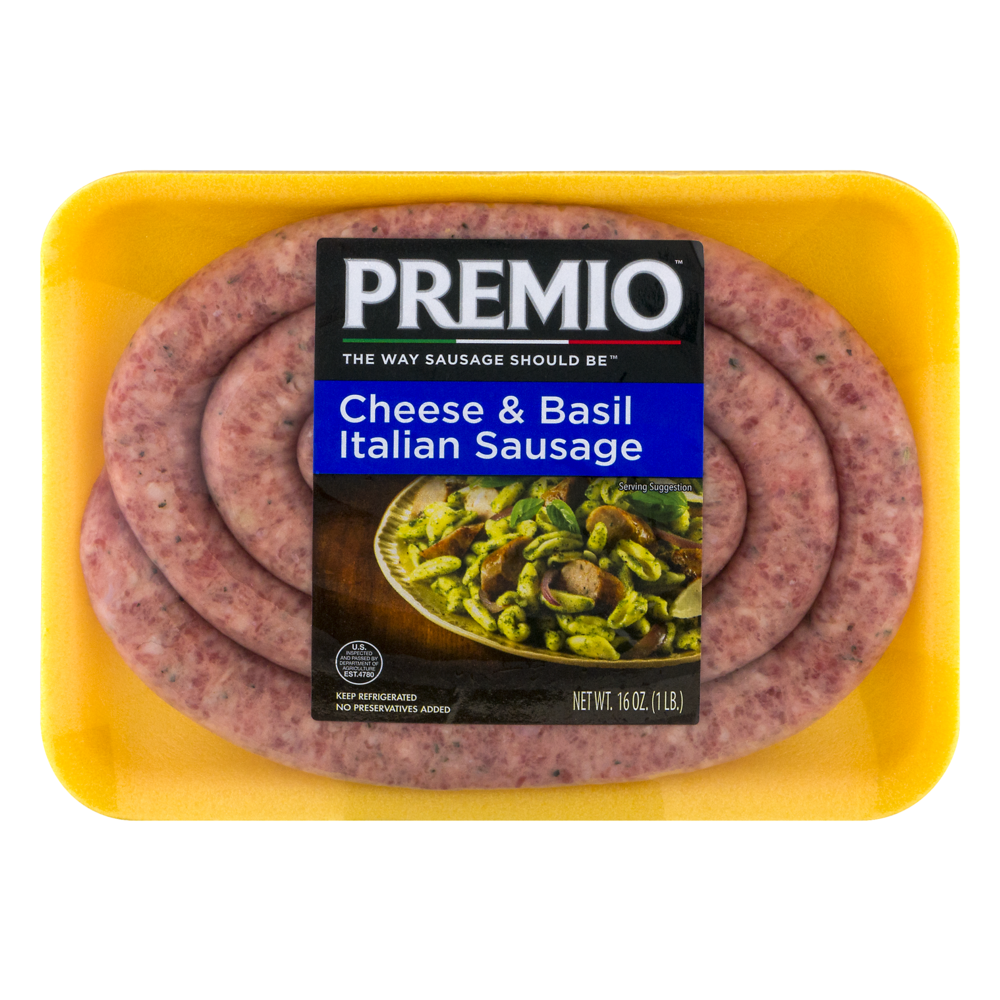 Premio Cheese &amp; Basil Sausage 16 oz | Shipt