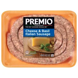 Premio Cheese & Basil Italian Sausage 16 oz