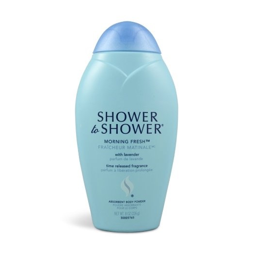 slide 1 of 1, Shower to Shower Morning Fresh Absorbent Body Powder with Lavender, 8 fl oz