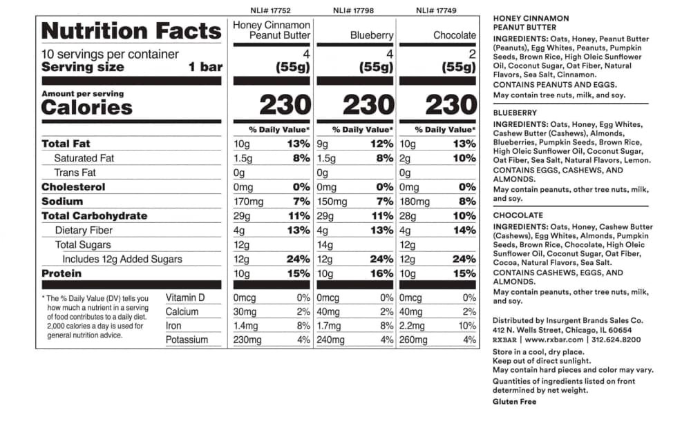 RXBAR A.M. Protein Bars Variety Pack, 19.4 oz, 10 Count 10 ct Shipt