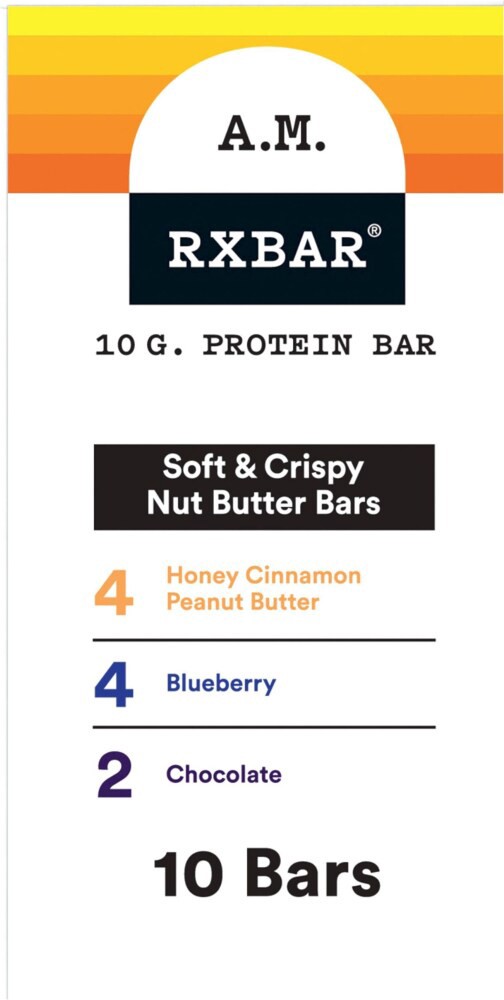 RXBAR A.M. Protein Bars Variety Pack, 19.4 oz, 10 Count 10 ct Shipt