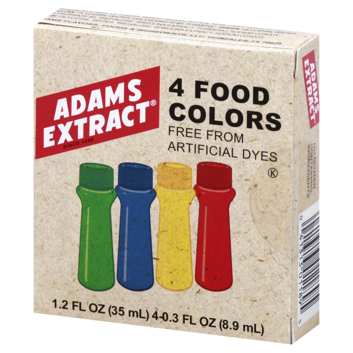 slide 3 of 10, Adams Extract Natural Food Colors, 4 ct
