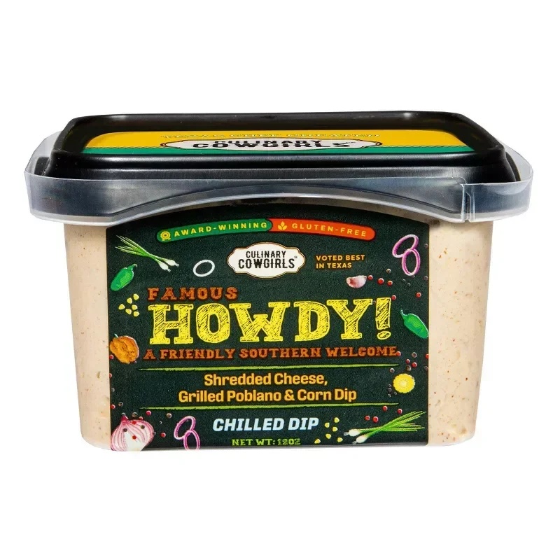 slide 1 of 6, Culinary Cowgirls Howdy! Grilled Poblano & Corn Chilled Dip, 12 oz