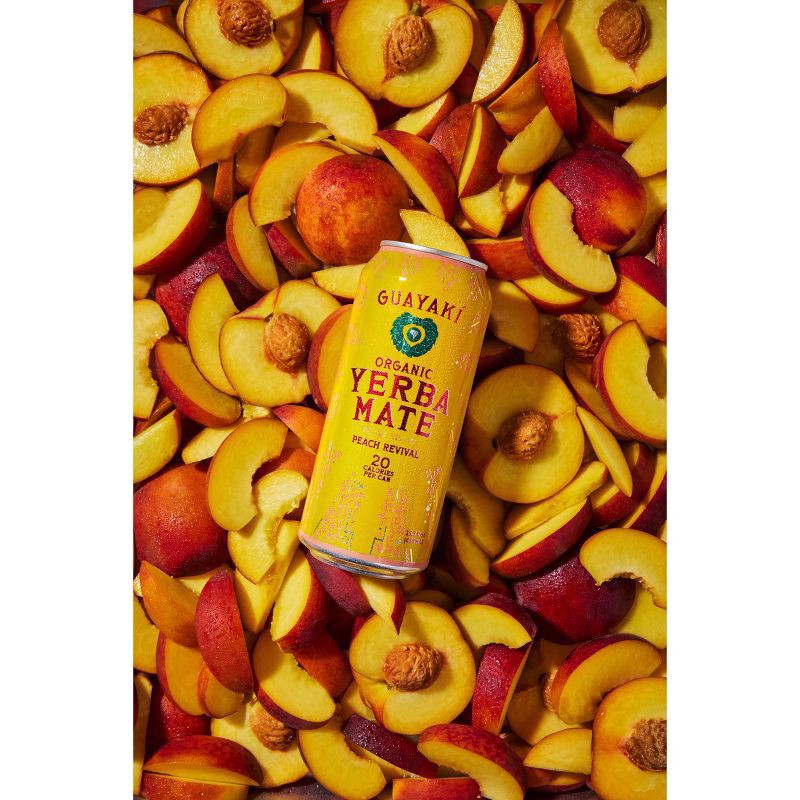 slide 2 of 7, Guayaki Organic Peach Revival Yerba Mate, 16.5 fl oz