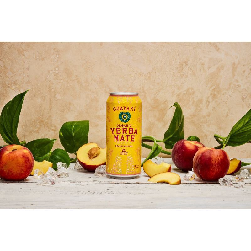 slide 3 of 7, Guayaki Organic Peach Revival Yerba Mate, 16.5 fl oz