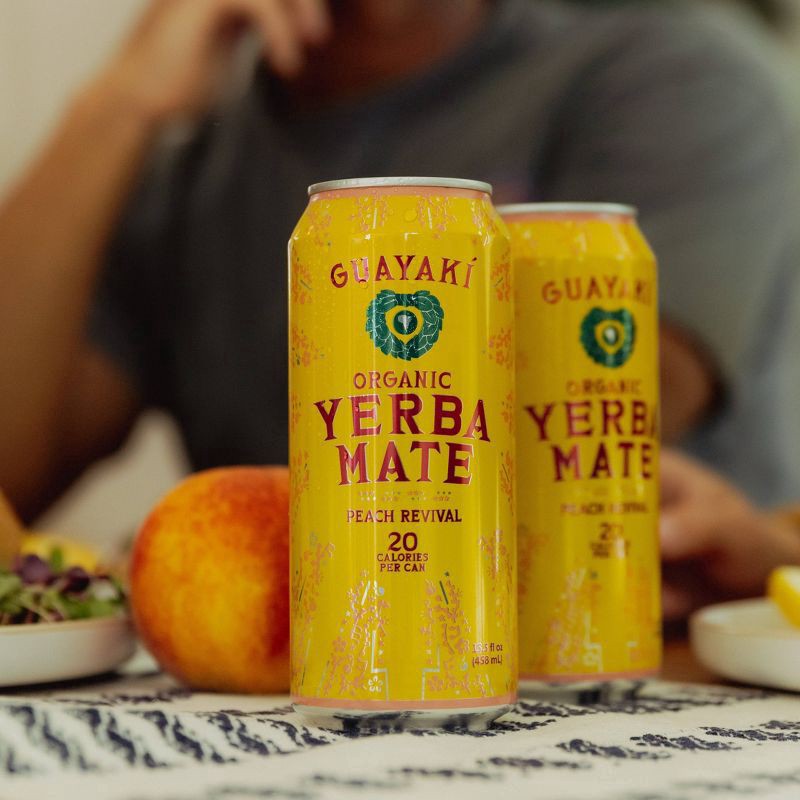 slide 4 of 7, Guayaki Organic Peach Revival Yerba Mate, 16.5 fl oz