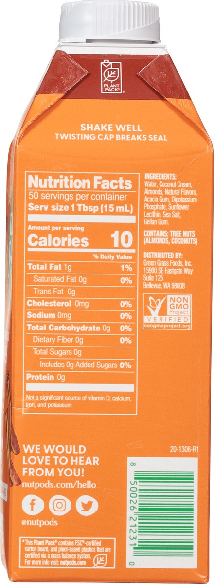 slide 4 of 13, nutpods Almond + Coconut Pumpkin Spice Creamer- 25.4 fl oz, 25.4 fl oz