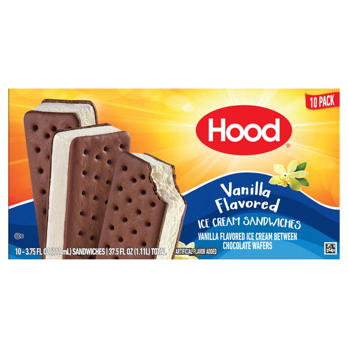 slide 1 of 8, Hood Ice Cream Sandwich, 3.75 oz (Pack of 10), 10 ct