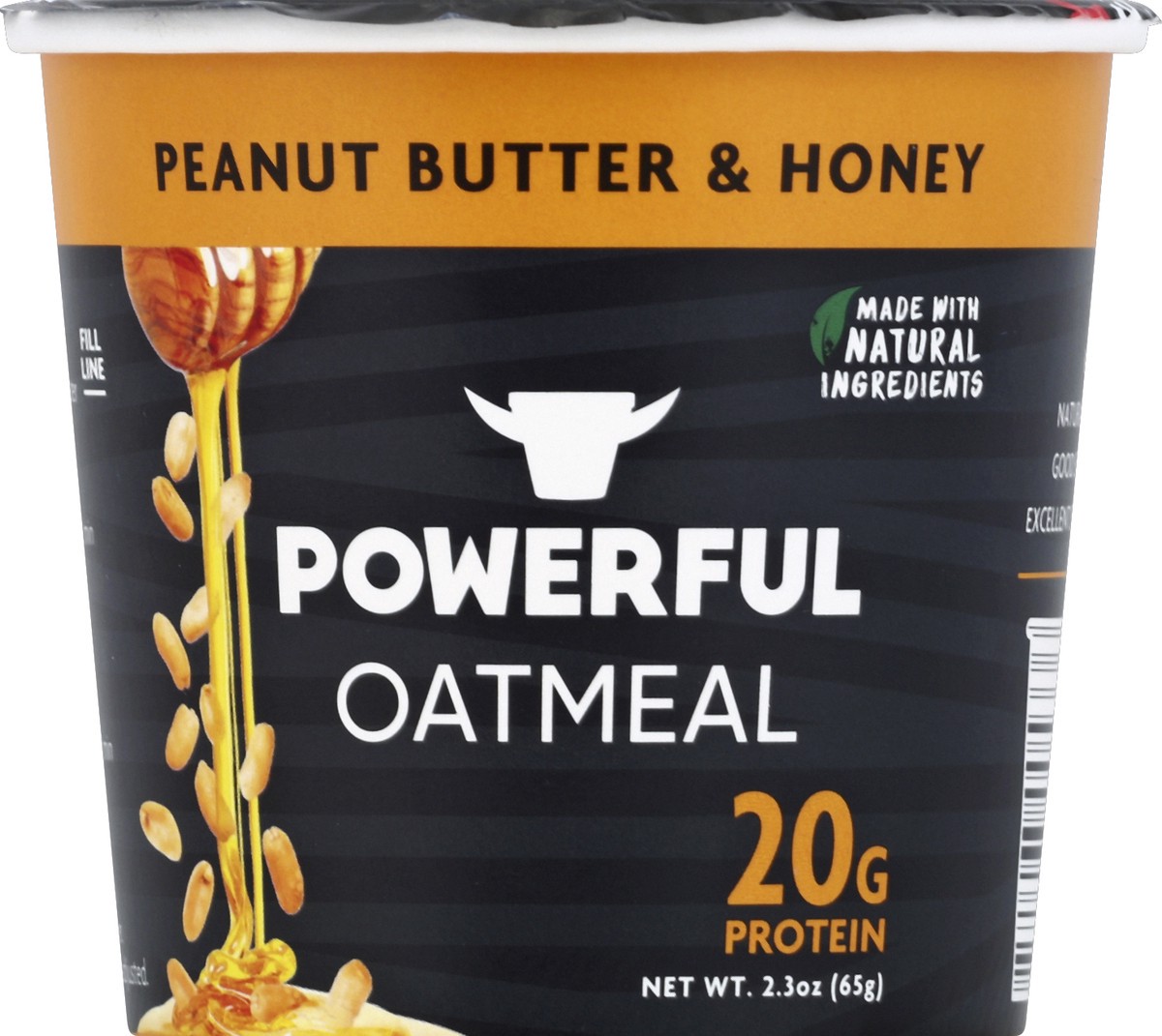 slide 3 of 3, Powerful Oatmeal, Peanut Butter & Honey, 1.66 oz