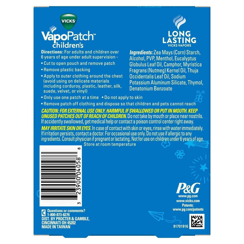 slide 31 of 37, Vicks Children's VapoPatch with Long Lasting Soothing Vapors - Menthol - 5ct, 5 ct