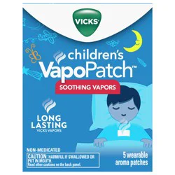 Vicks Children''s VapoPatch, Wearable Mess-Free Aroma Patch, Soothing & Comforting Non-Medicated Vicks Vapors, For Children Ages 6+, 5ct