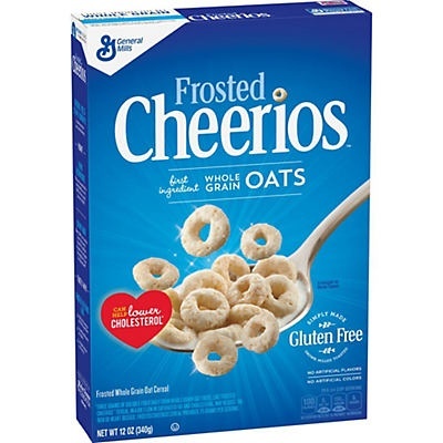 slide 1 of 1, General Mills Frosted Cheerios Cereal, 12 oz