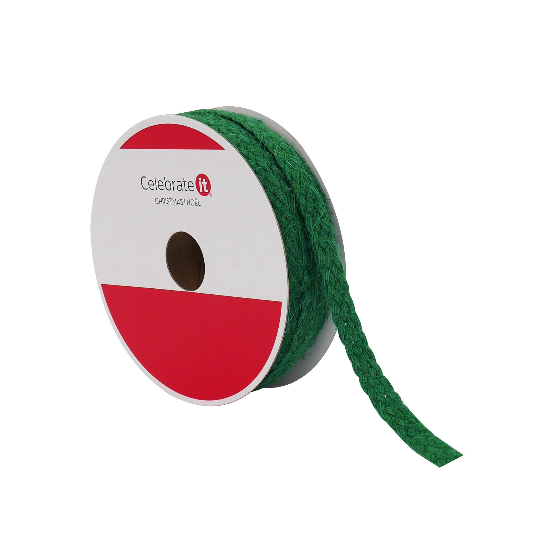 slide 3 of 3, 8mm X 30ft. Green Braid Trim Ribbon By Celebrate It, 8mm