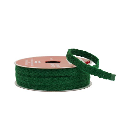 slide 1 of 3, 8mm X 30ft. Green Braid Trim Ribbon By Celebrate It, 8mm