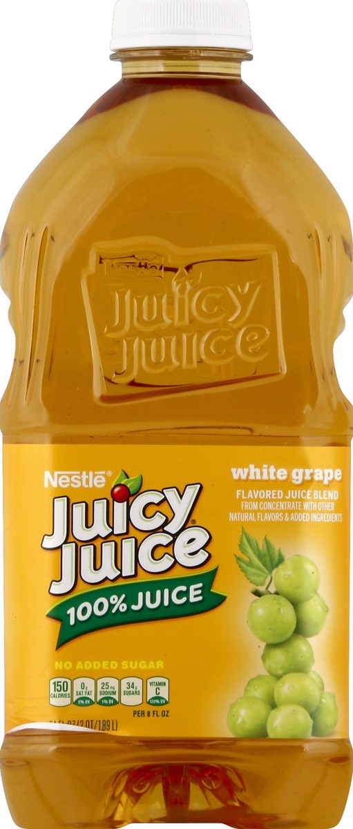 slide 4 of 4, Juicy Juice 100% Juice, White Grape - 64 oz, 64 oz