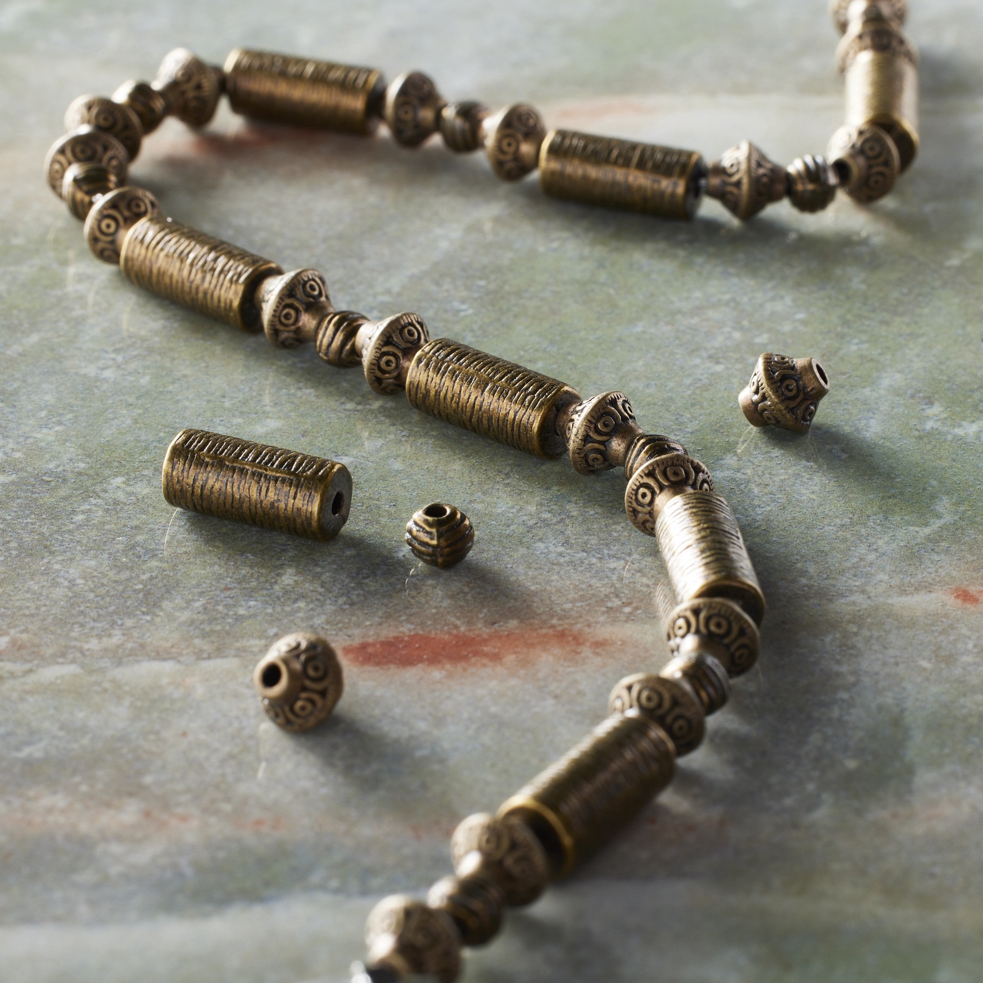 slide 3 of 3, Oxidized Brass Metal Mixed Beads By Bead Landing, 3.8mm-12.8mm