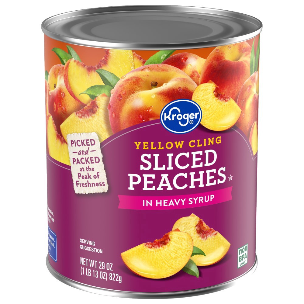 slide 4 of 5, Kroger Sliced Peaches In Heavy Syrup - 29 oz, 29 oz