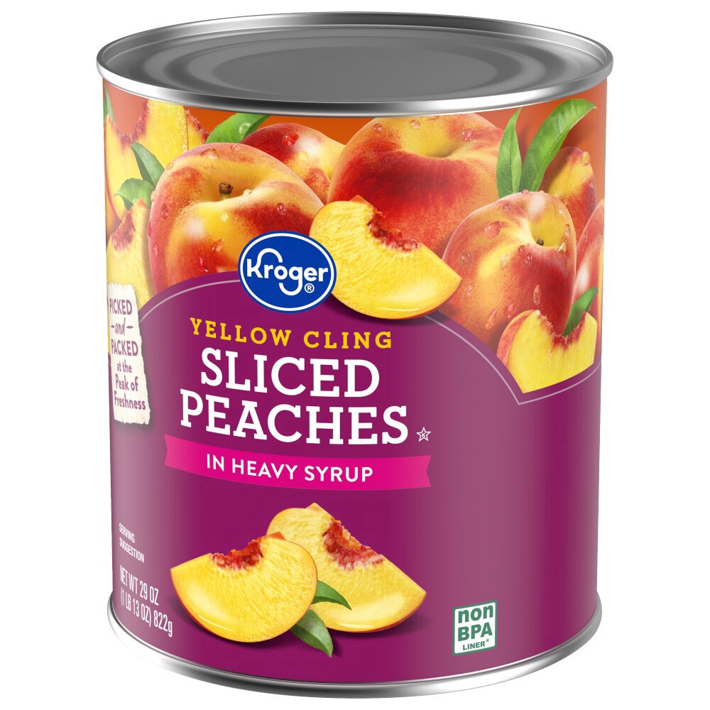 slide 5 of 5, Kroger Sliced Peaches In Heavy Syrup - 29 oz, 29 oz