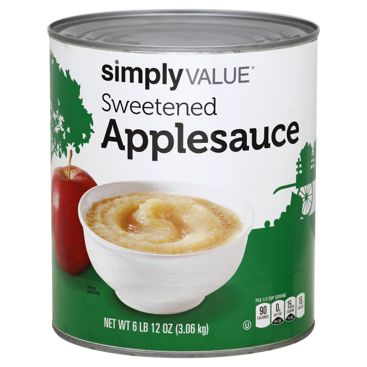 slide 6 of 8, Cb03 Simply Value Sweetened Applesauce, 108 oz
