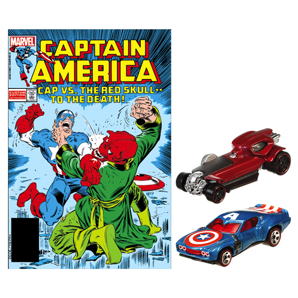 slide 1 of 1, Hot Wheels Assorted Marvel Character Cars Set with Mini Comic, 2 ct