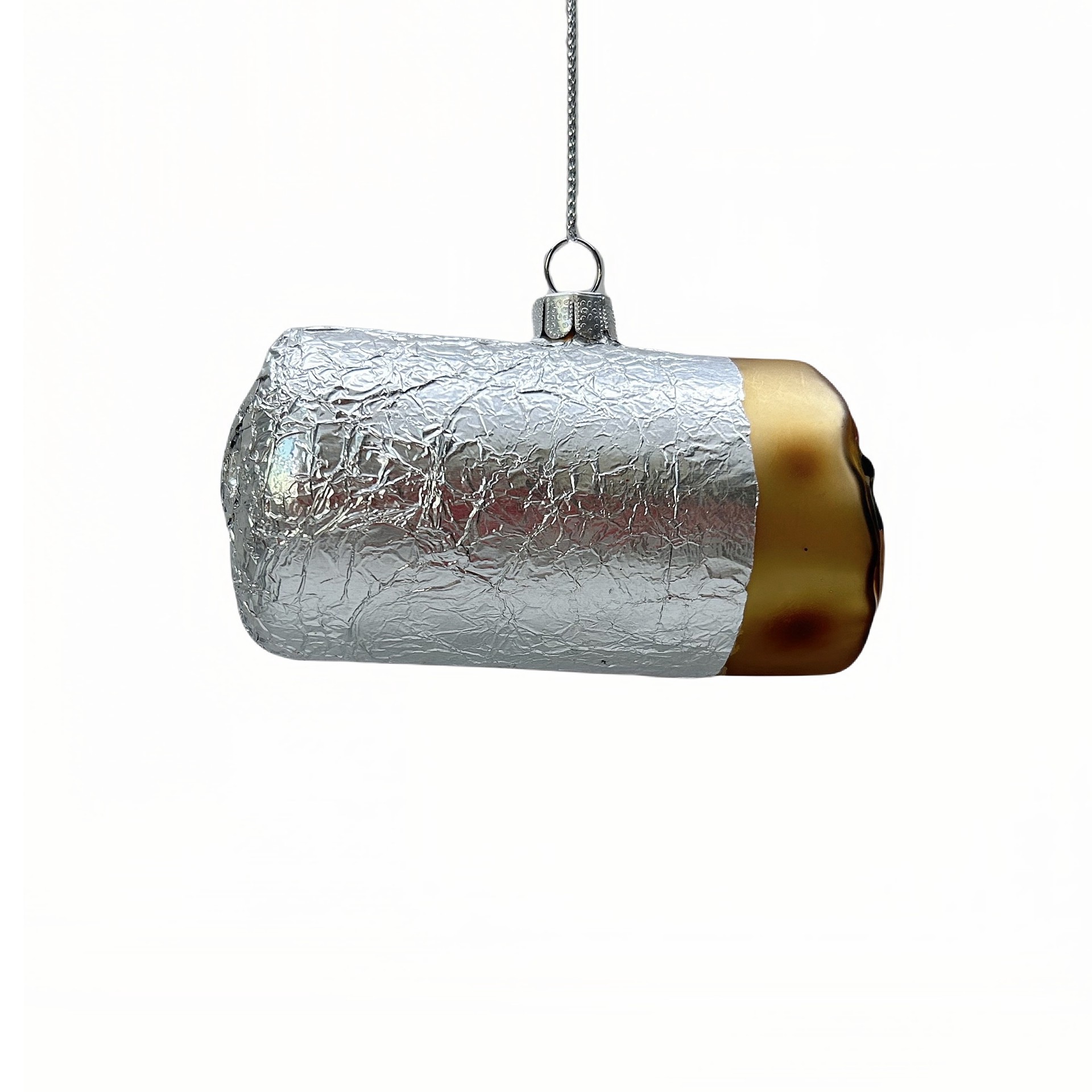 slide 3 of 3, 4" Wrapped Burrito Glass Ornament By Ashland, 4 in
