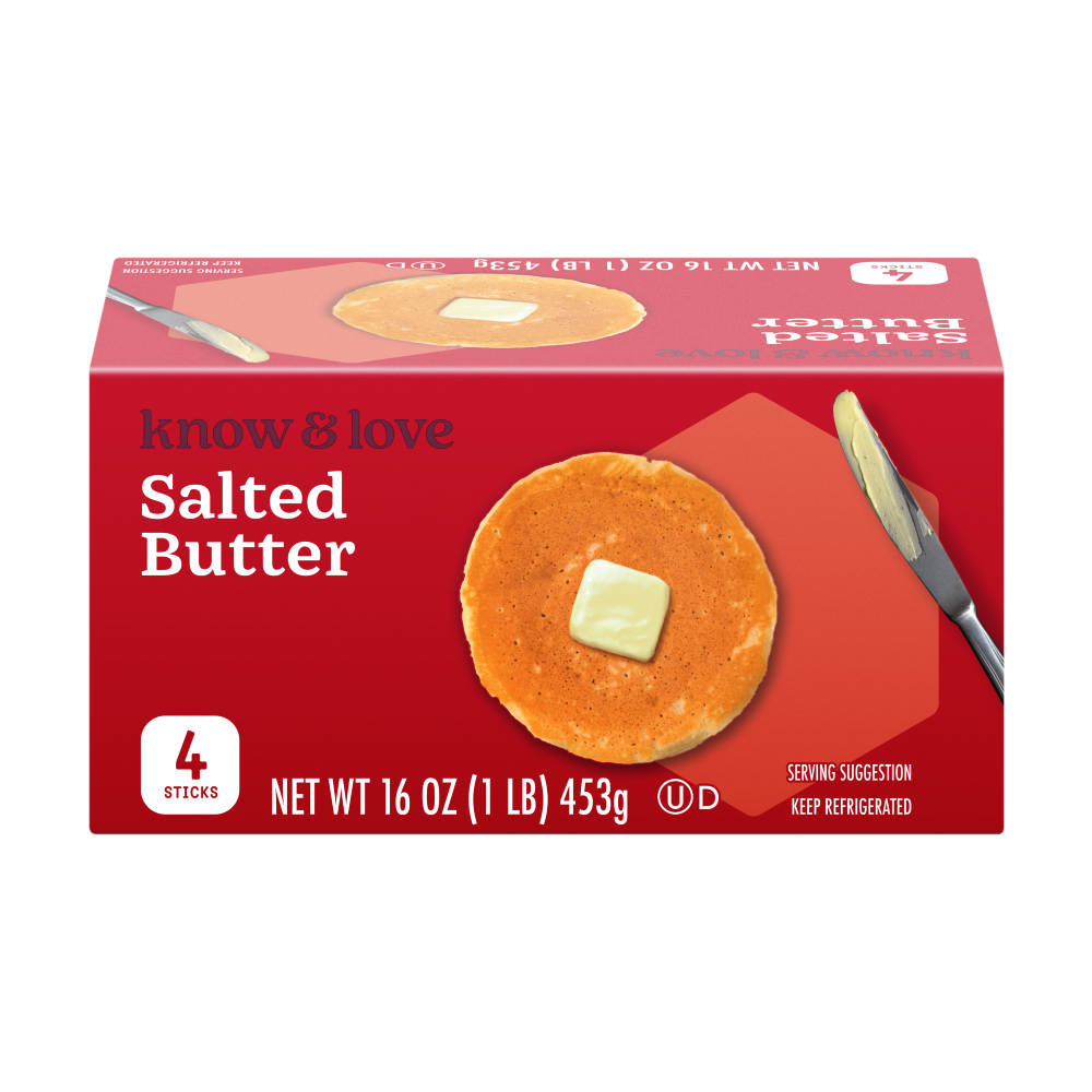 slide 1 of 1, Know & Love Salted Butter 16Oz, 16 oz