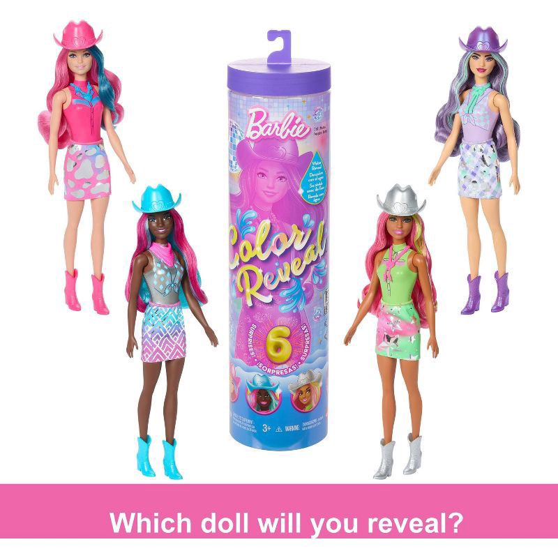 slide 3 of 6, Barbie Color Reveal 11.5" Disco Star Series Fashion Doll & Accessories with 6 Surprises, 1 ct