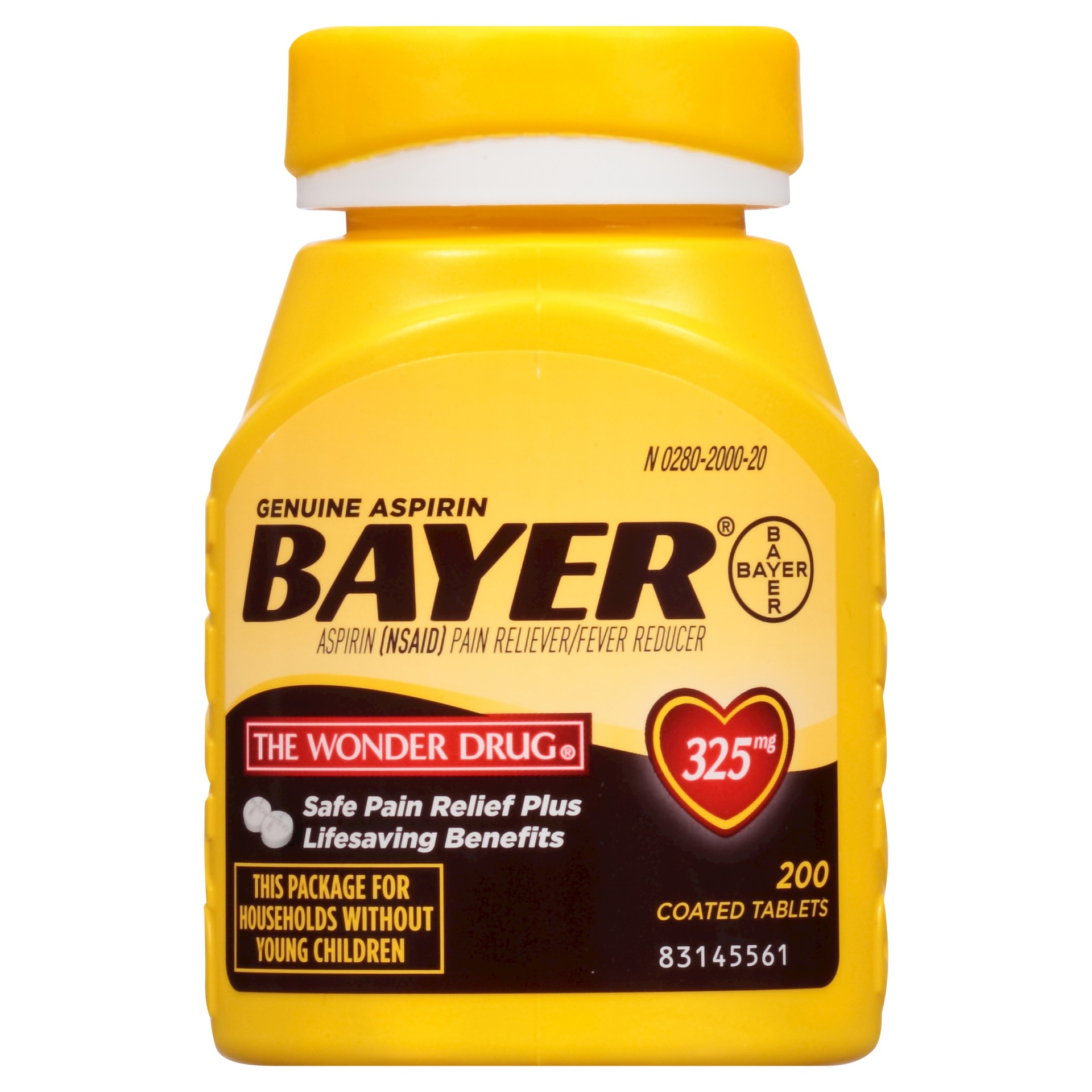 slide 1 of 1, Bayer Genuine Pain Reliever 325mg & Fever Reducer Tablets - Aspirin (NSAID) - 200ct, 200 ct