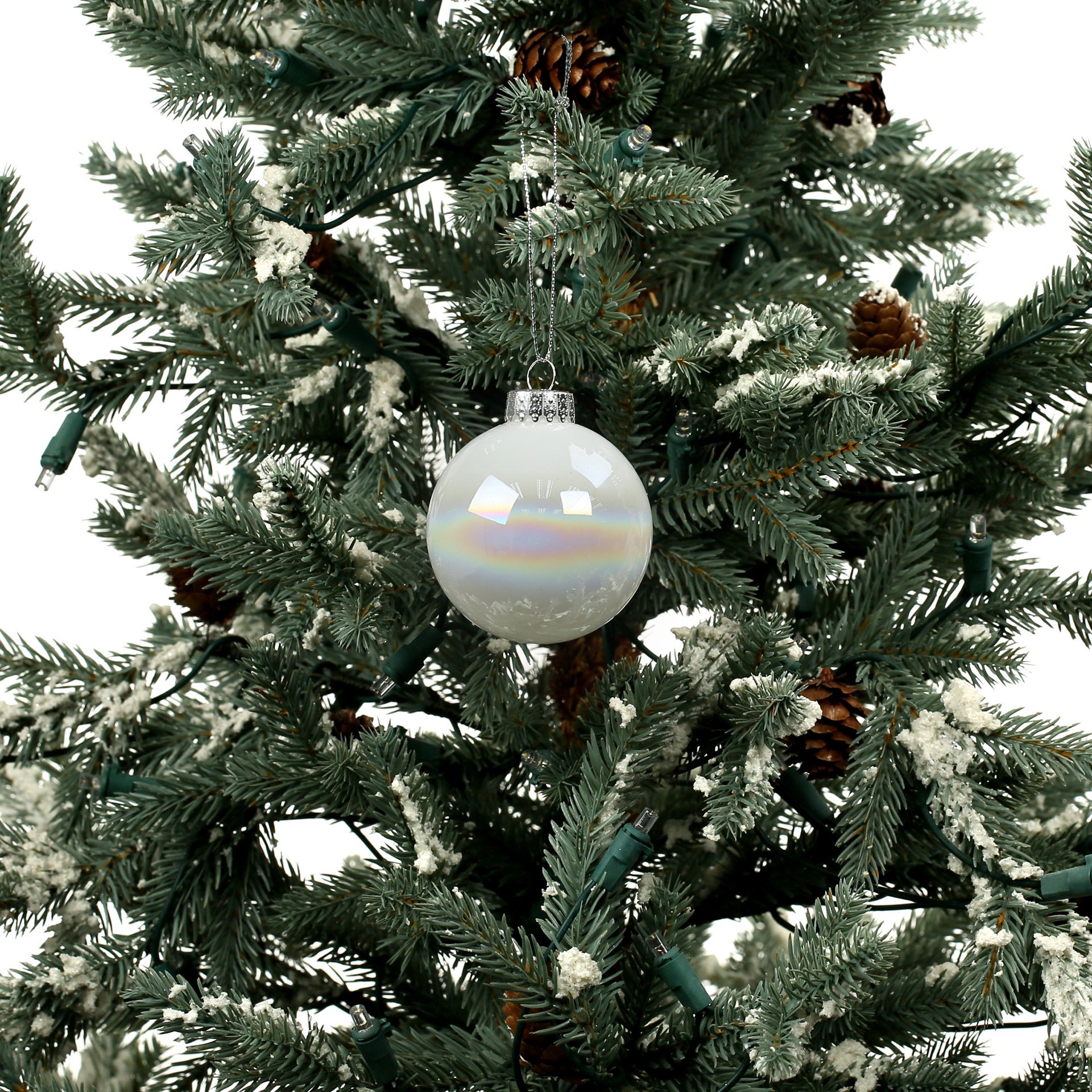slide 3 of 3, 6 Pack 2.5" Iridescent Glass Ball Ornaments By Ashland, 6 ct