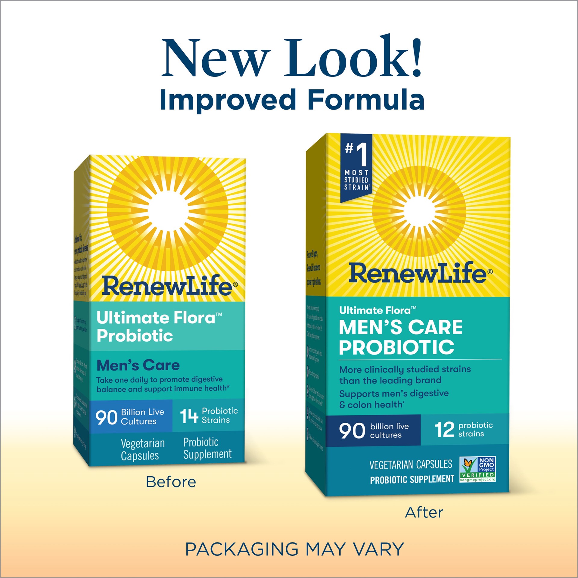 slide 5 of 5, Renew Life Men's Care Probiotic Supplement, 30 Vegetarian Probiotic Capsules, 90 Billion CFU, 1 ct