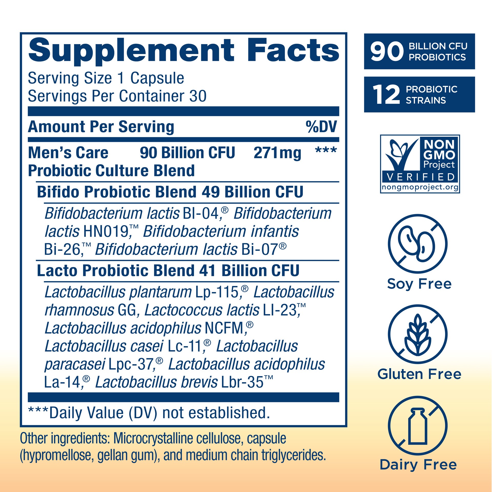 slide 2 of 5, Renew Life Men's Care Probiotic Supplement, 30 Vegetarian Probiotic Capsules, 90 Billion CFU, 1 ct